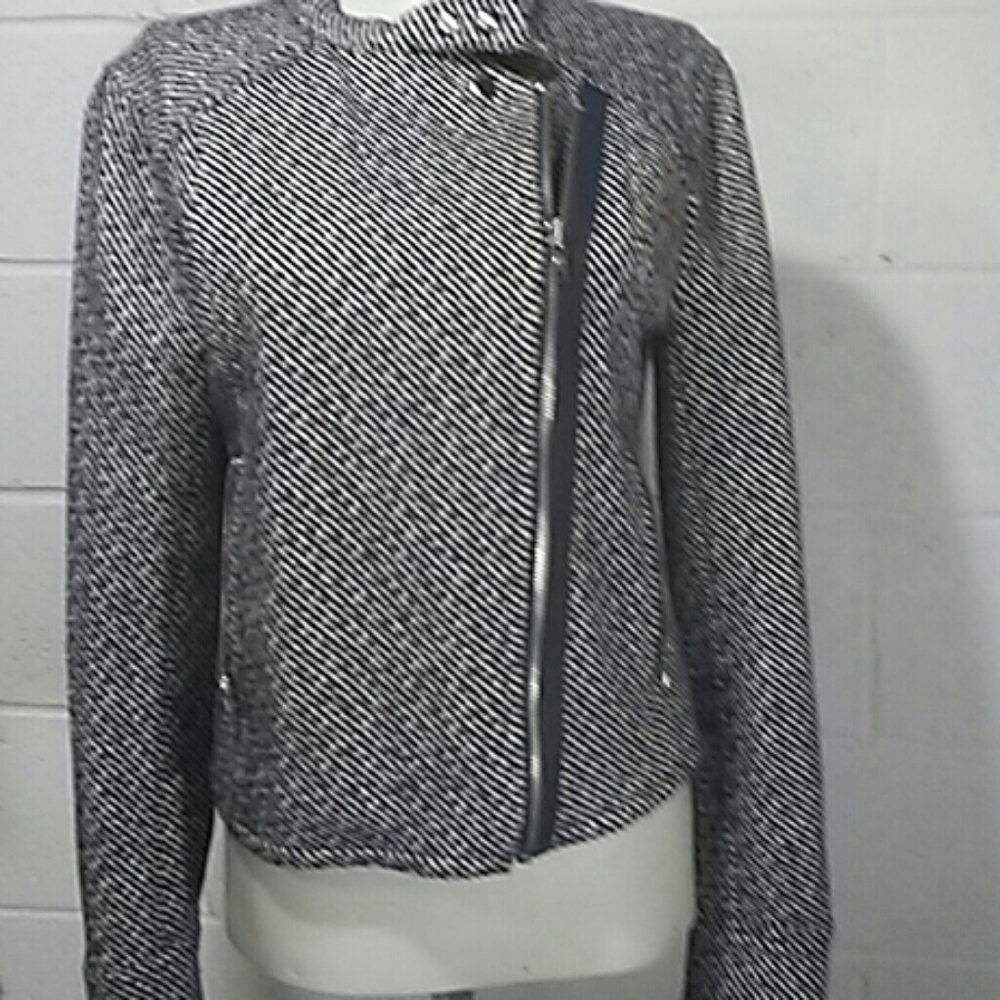 Gap Sz S Navy White Moto Jacket
